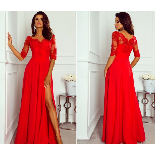 Abito lungo con top in pizzo Abito lungo con top in pizzo